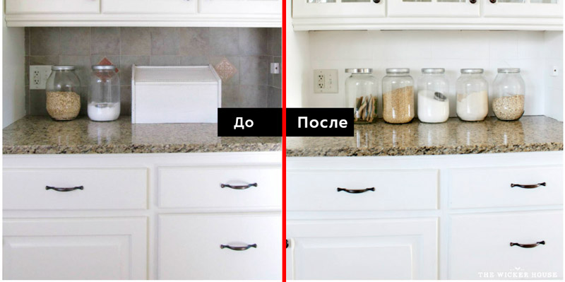 Покраска плитки на кухне до и после 6