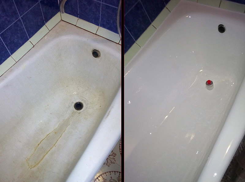 Пример реставрации ванны