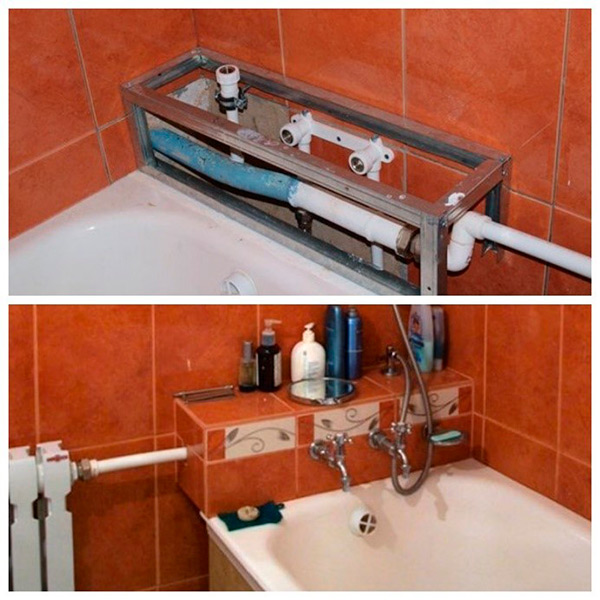 Как закрыть трубы в ванной, но оставить к ним доступ: практичные способы для разных материалов
