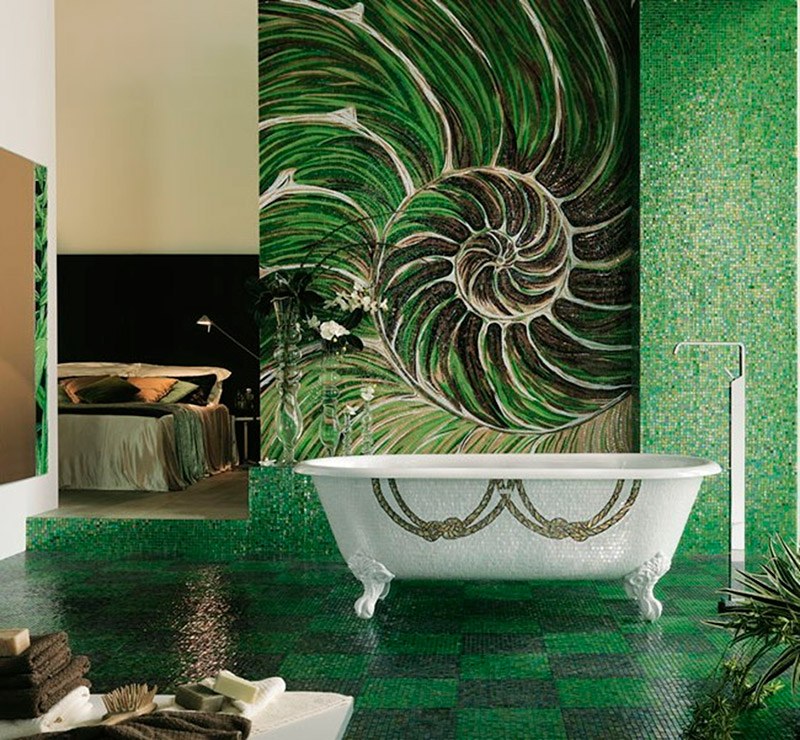 Мозаичное панно в ванной