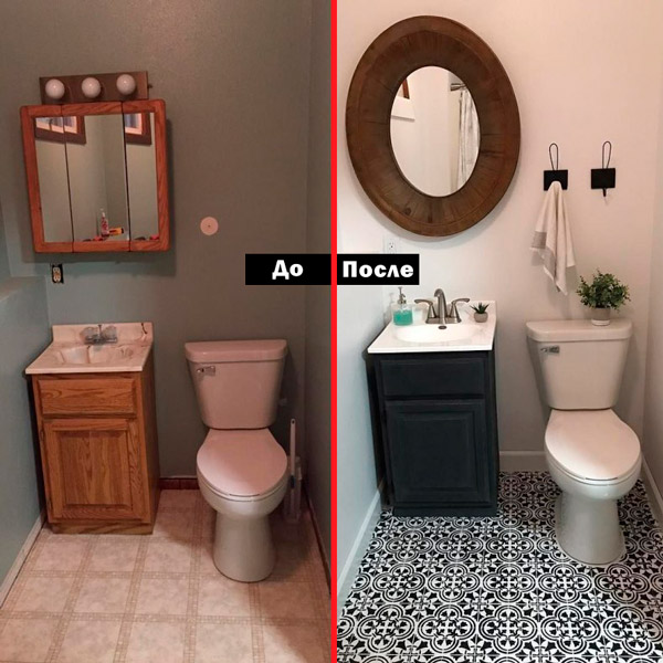  Покраска ванной комнаты до и после - 4